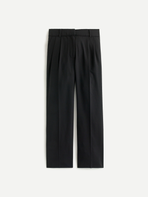 Crochet-trimmed Pleated Trouser