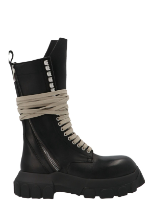 Rick Owens Lace-up Combat Boots