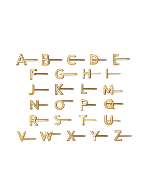 Alphabet Studs In Gold