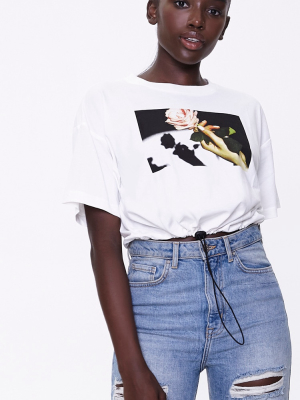 Rose Graphic Toggle Tee