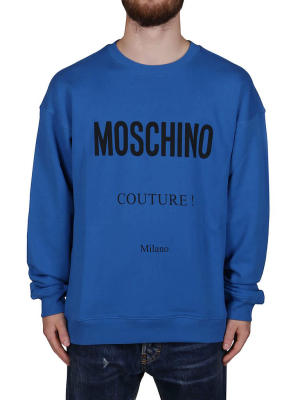 Moschino Logo Printed Crewneck Sweatshirt