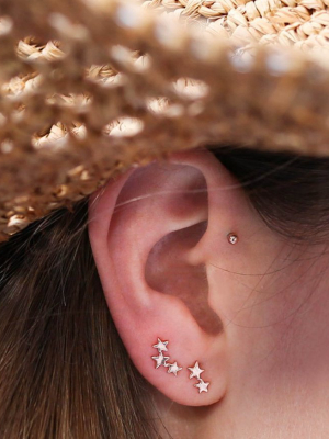 Three Twinkling Star Earring(single)