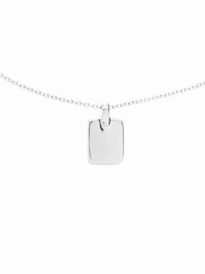 Classic Tag Necklace In Silver