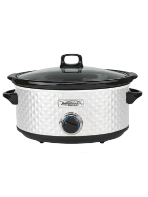 Brentwood Select 7 Quart Slow Cooker In White