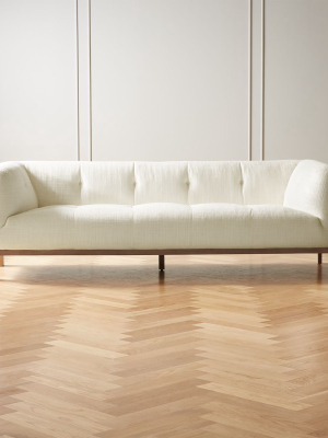 Moet White Tufted Sofa