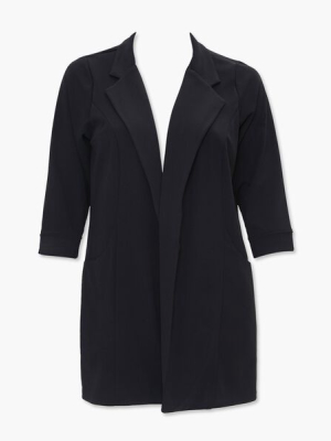 Plus Size Open-front Blazer