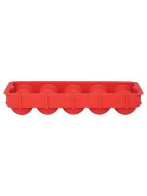 Harold Import Co.10-cube Cannonball Ice Tray - Red