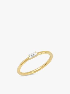Diamond Baguette Solitare Ring