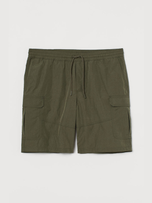 Nylon Cargo Shorts