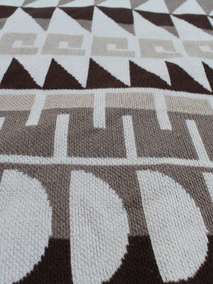 Happy Habitat Felix Throw - Coffee/linen/mushroom