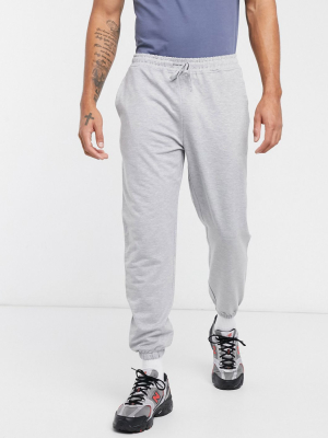 Asos 4505 Icon Training Sweatpants With Tapered Fit In Gray Marl