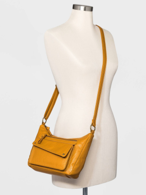 Bueno Zip Closure Crossbody Bag - Yellow