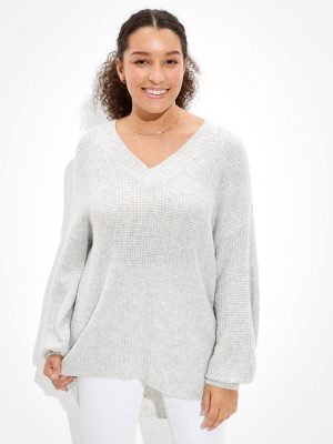 Ae Oversized Dreamspun V-neck Sweater