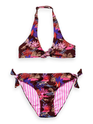 Scotch Shrunk Girls Reversible Printed Bikini