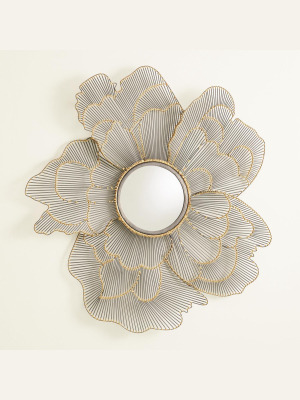 Wire Flower Mirror