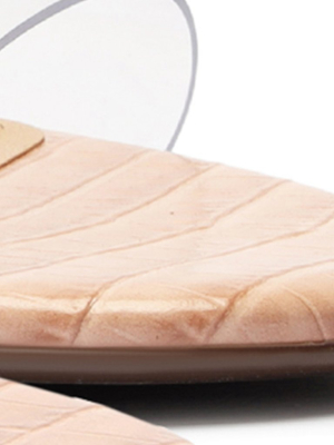 Victorie Crocodile-embossed Leather Sandal