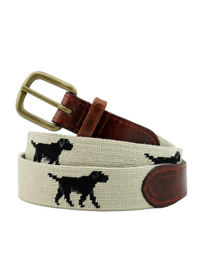 Black Lab Needlepoint Belt