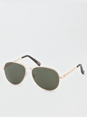 Aeo Gold Aviator Sunglasses