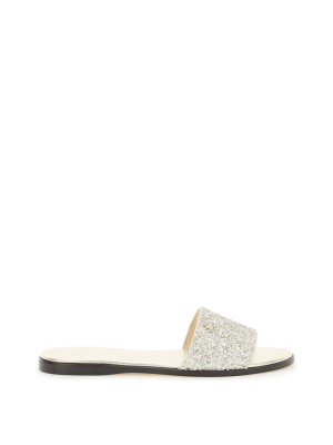 Jimmy Choo Minea Glitter Sandals