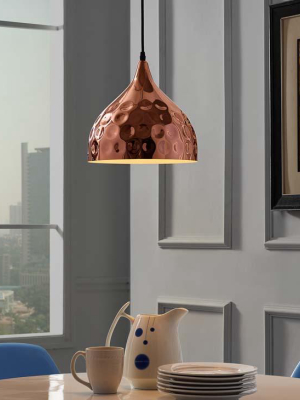 Dinah 11" Bell-shaped Rose Gold Pendant Light