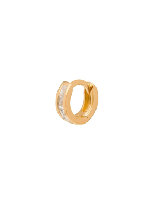 Half Baguette Huggie 5mm - Yellow Gold