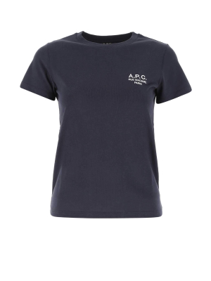 A.p.c. Denise Logo Embroidered Crewneck T-shirt