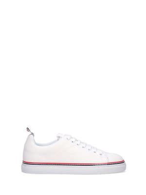 Thom Browne Stripe-trimmed Tennis Sneakers