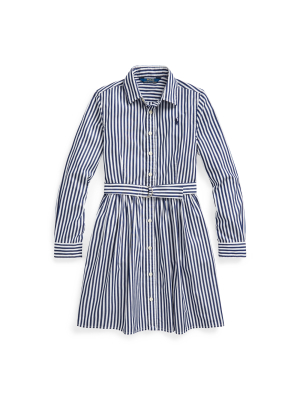 Striped Cotton Shirtdress