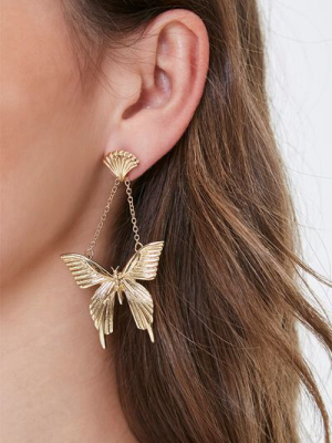 Butterfly Pendant Drop Earrings