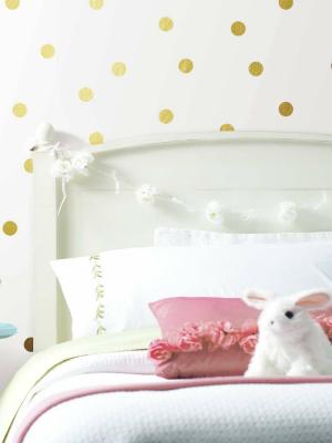 Confetti Dots Peel And Stick Wall Decal Gold - Roommates