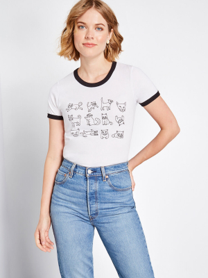 A Feline Masterpiece Ringer Tee