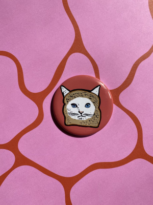 Bread Cat Round Magnet