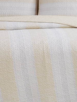 Cottage Classics Farmhouse Stripe Quilt Set