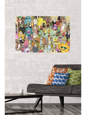 22.375" X 34" Rick And Morty - Group Unframed Wall Poster Print - Trends International