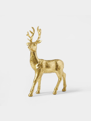 Metalized Deer Decorative Figurine Gold - Wondershop™