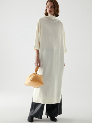 Merino Wool Roll-neck Knitted Maxi Dress