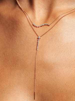 Spine Drop Lariat Necklace