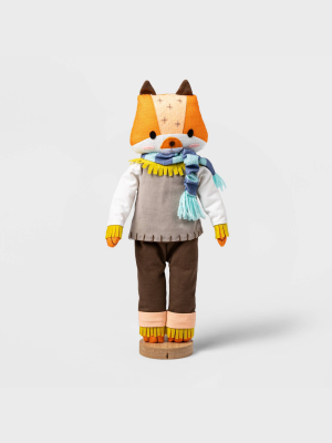 Harvest Decorative Standing Fox Scarecrow - Spritz™