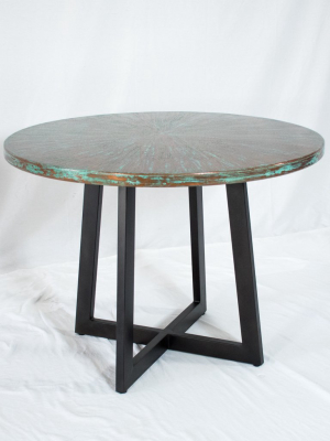 Graysill Copper Dining Table - Weathered Penny