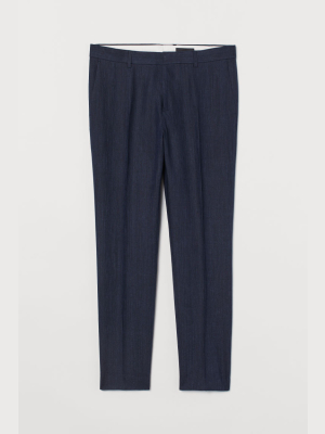Slim Fit Linen Suit Pants