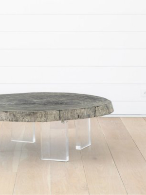 The Portland Coffee Table With Lucite Legs