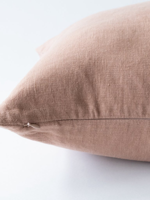 Dusty Blush Linen Pillow