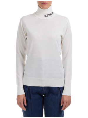 Gcds Turtleneck Logo Embroidered Jumper