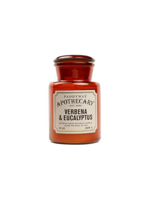 Apothecary 8 Oz Candle - Verbena + Eucalyptus