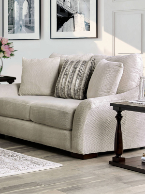 San Ardo Flared Curved Arms Loveseat Sand - Mibasics