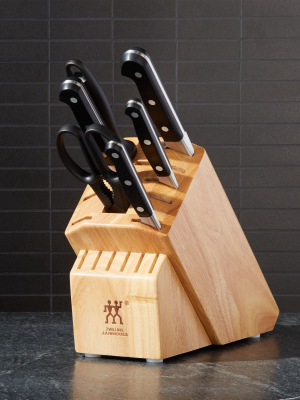 Zwilling ® J.a. Henckels Pro 7-piece Natural Block Knife Set