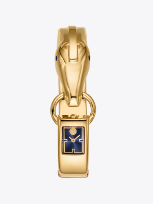 Horse Bangle Watch, Gold-tone/navy, 36 X 14 Mm