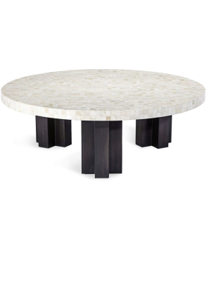 Interlude Home Paris Bone Cocktail - Vintage Grey - Natural Cream