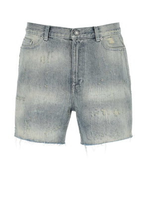 Saint Laurent Destroyed California Denim Shorts