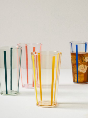 Acrylic Modern Vintage Glasses - Stripe (set Of 4)